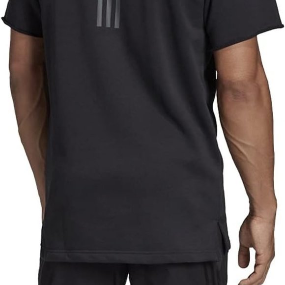 NWT ADIDAS MEN'S USA VOLLEYBALL SHORT RAW HEM SLEEVE BLACK HOODIE XS - Picture 6 of 11